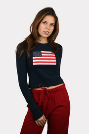 Flag-t-shirt-long-sleeve-navy-fashiontiger-1