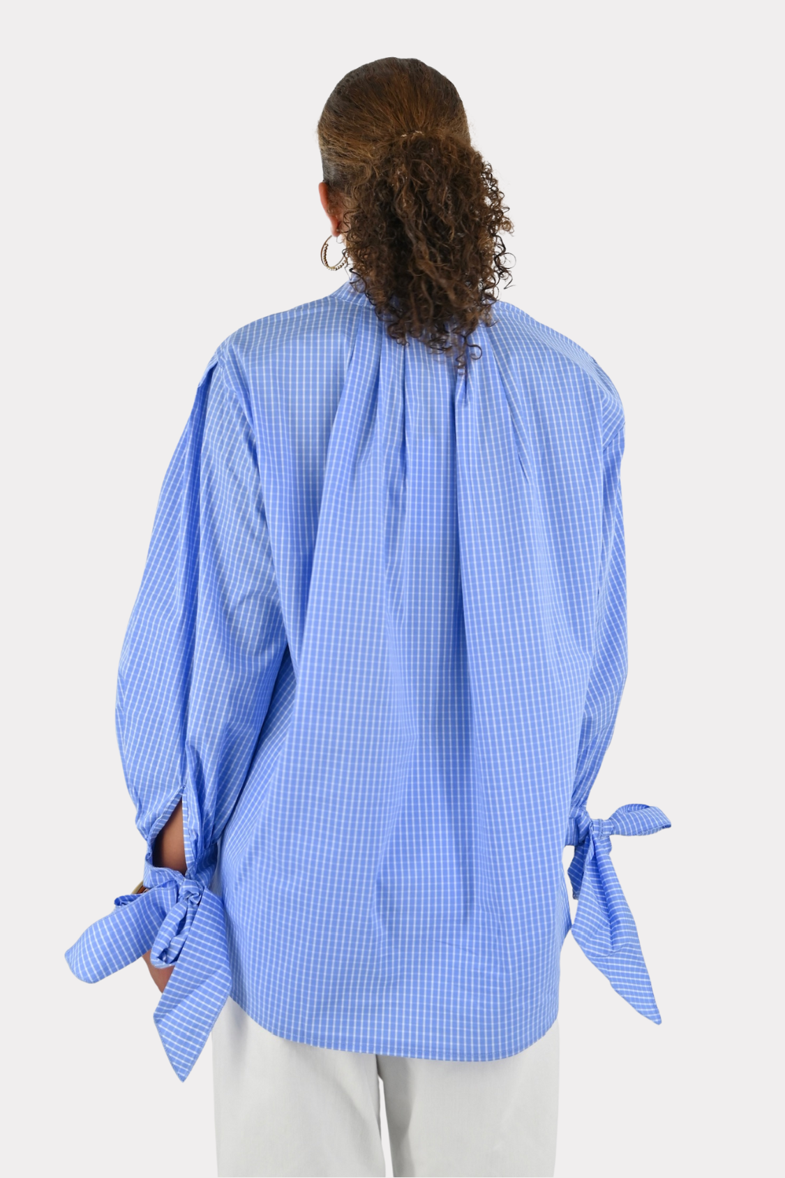 Floor blouse check - blauw - 4