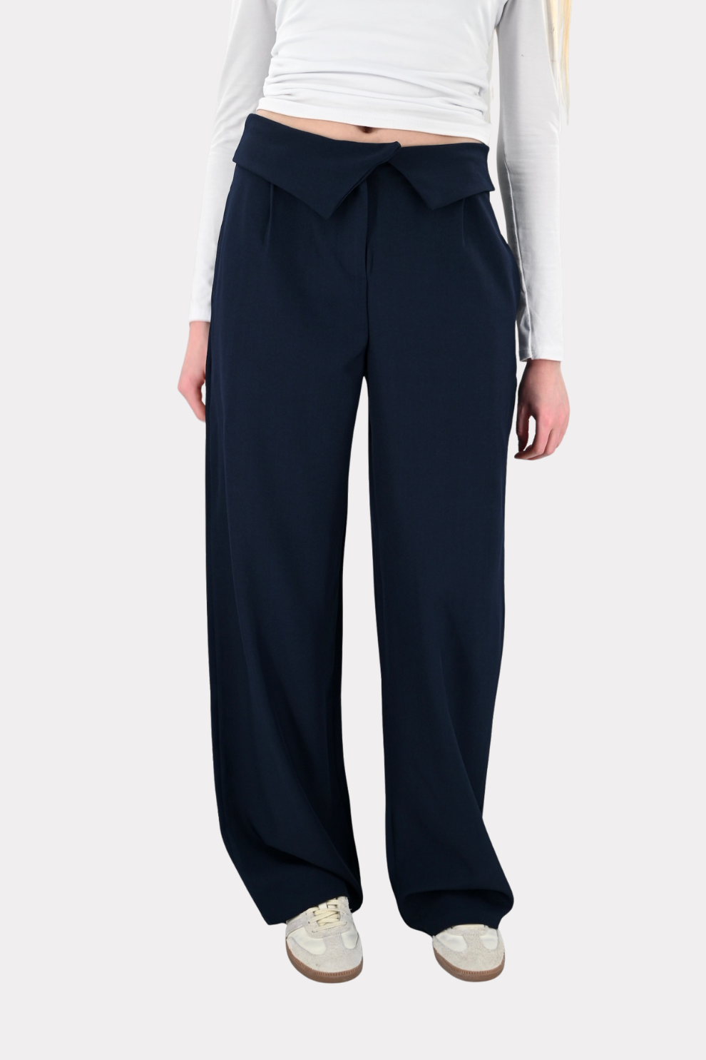 Folded pantalon - navy - Fashiontiger 3