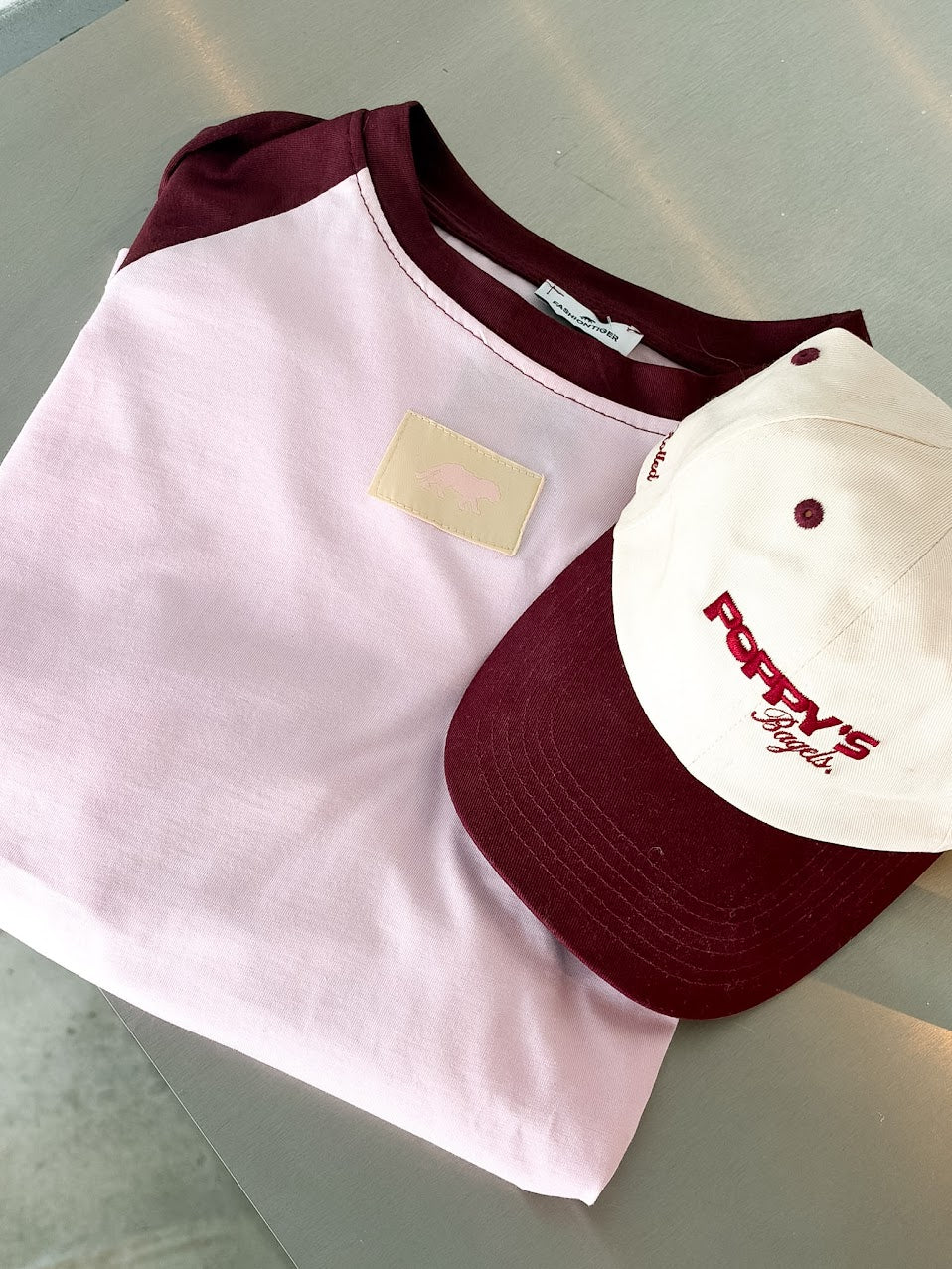 Tiger baseball long-sleeve - burgundy/pink