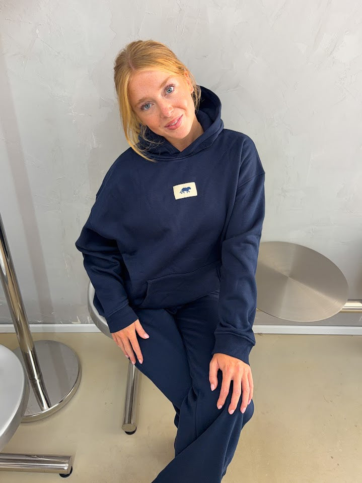 Tiger Stern Lounge-Hoodie - marineblau