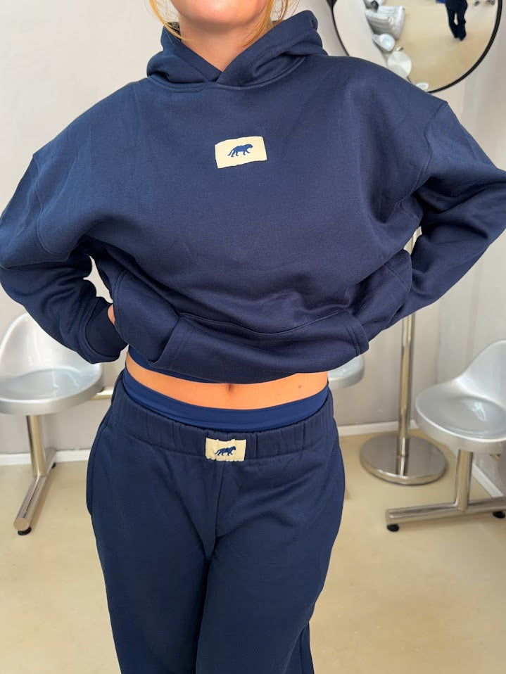 Tiger Stern Lounge-Hoodie - marineblau