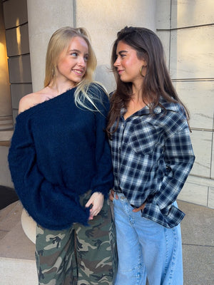 Flannel shirt - navy