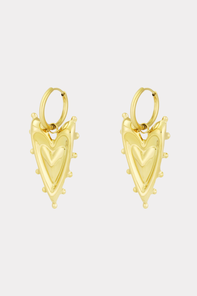 Joyful heart earrings gold fashiontiger