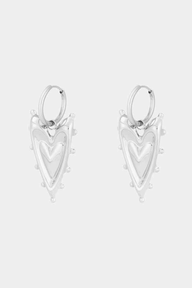 Joyful heart earrings silver fashiontiger