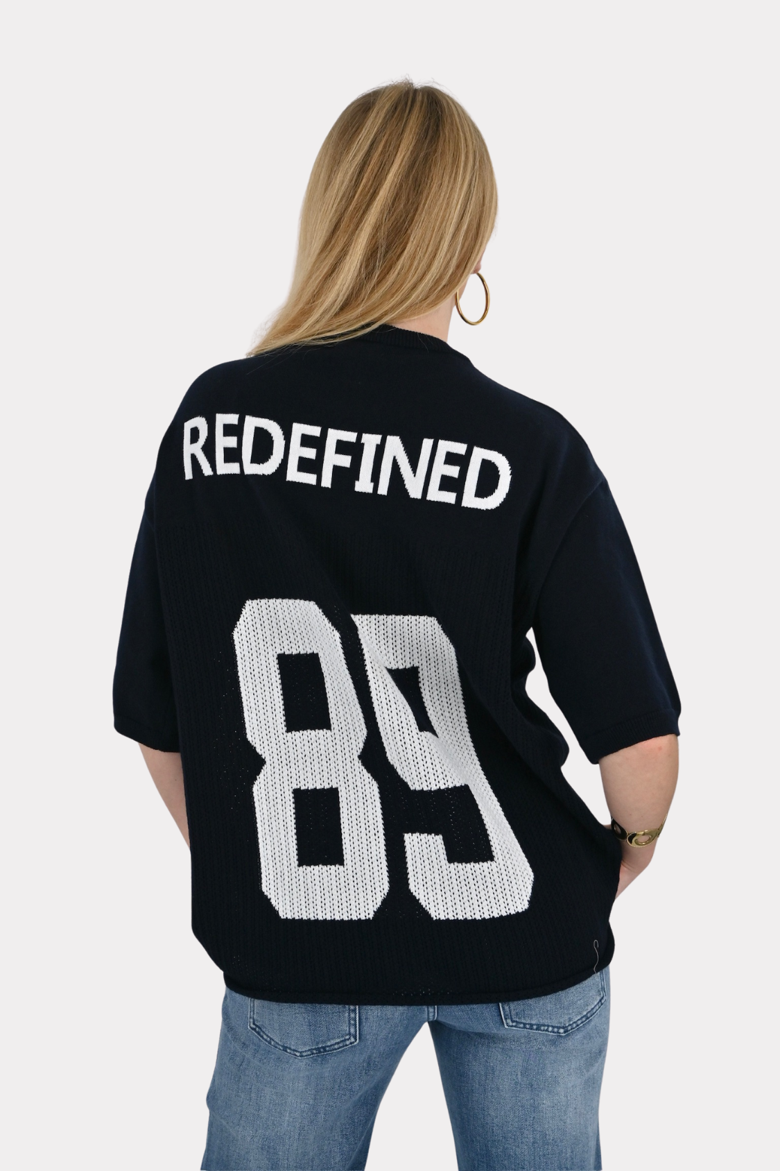 Knitted jersey tee navy fashiontiger 4