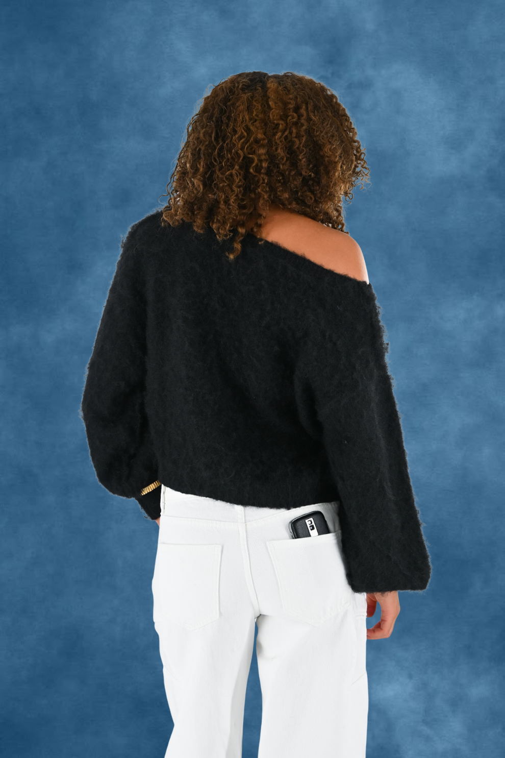 Maira off shoulder knit - zwart - Fashiontiger 7