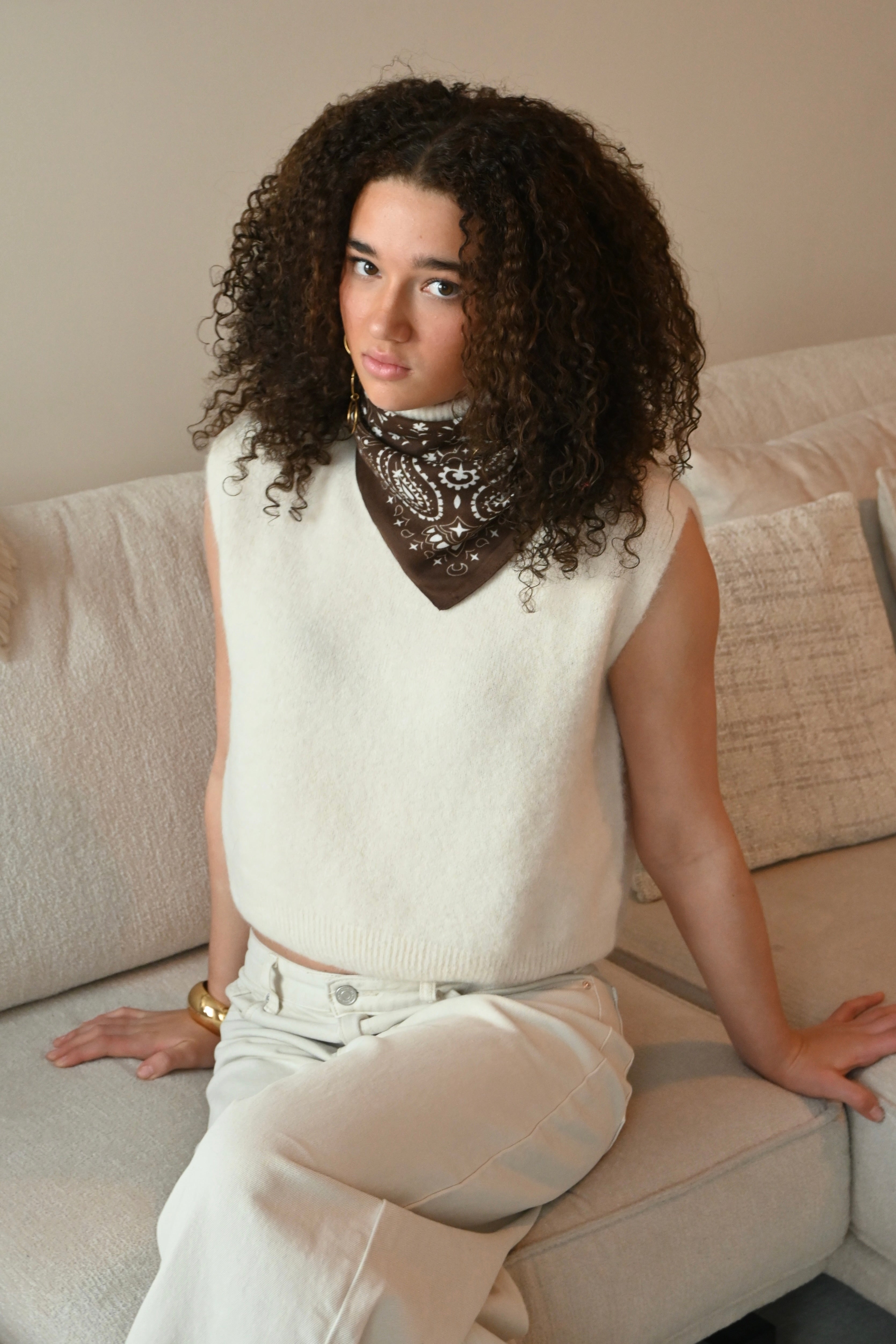 Mocha muse scarf - bruin - Fashiontiger 1