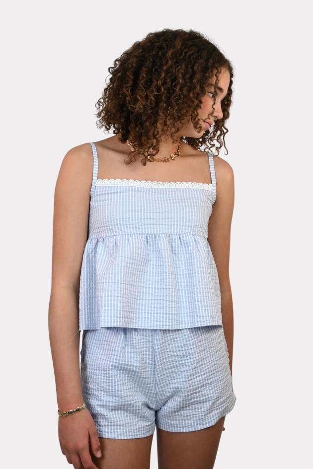 Olly short striped blue white fashiontiger