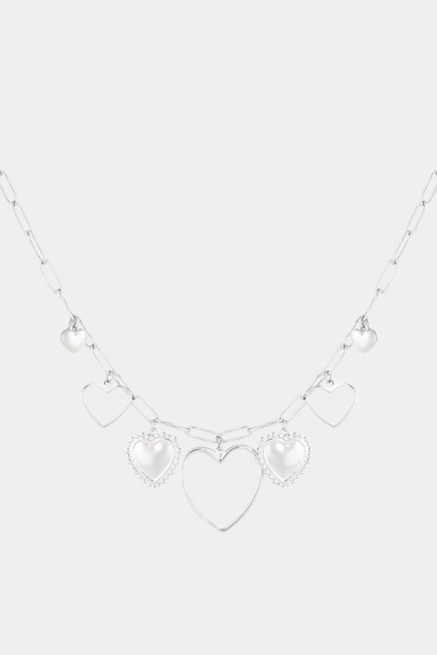 Open hearts necklace silver fashiontiger