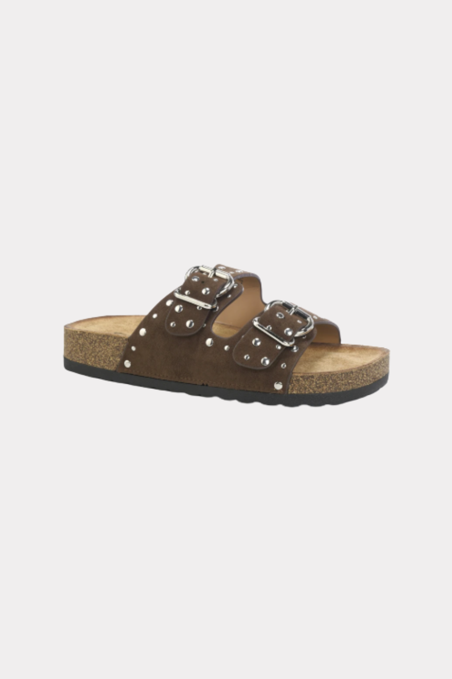 Quinty studded sandals - donker bruin - Fashiontiger 5