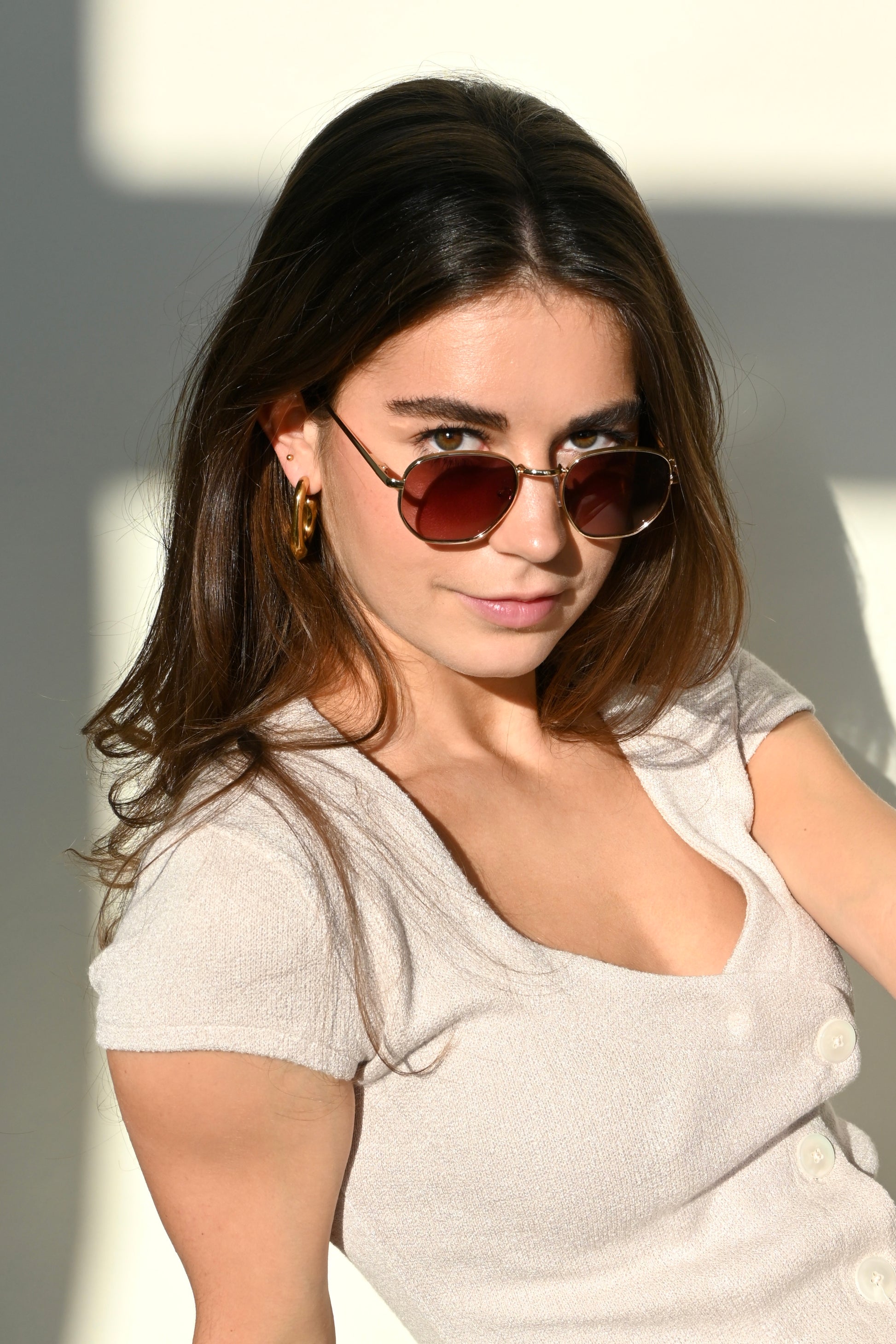 Retro sunnies - goud - Fashiontiger 4