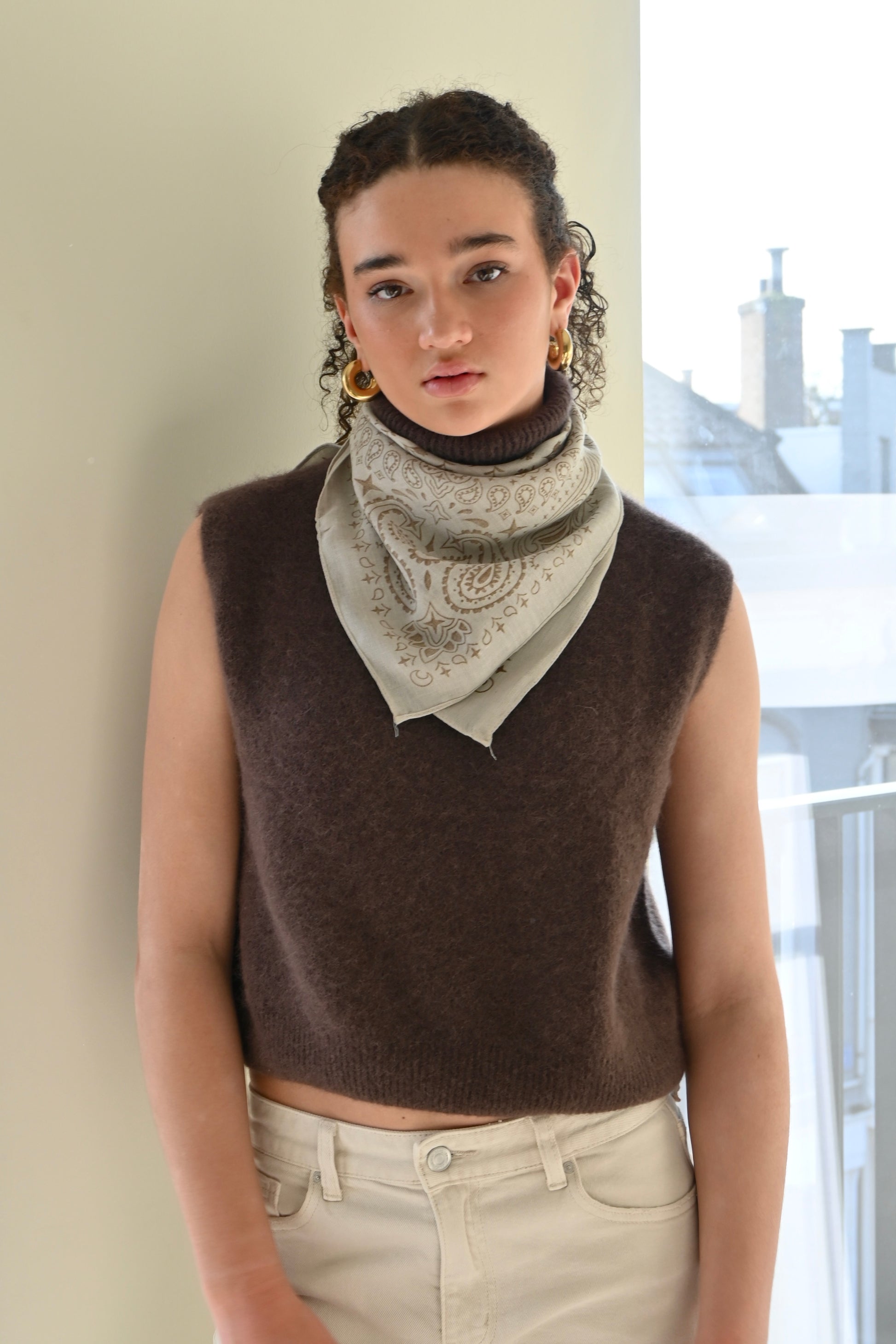 Savannah scarf - beige - Fashiontiger 1