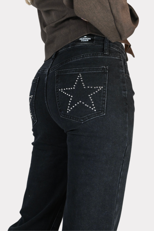 Shine on me jeans - zwart - 1