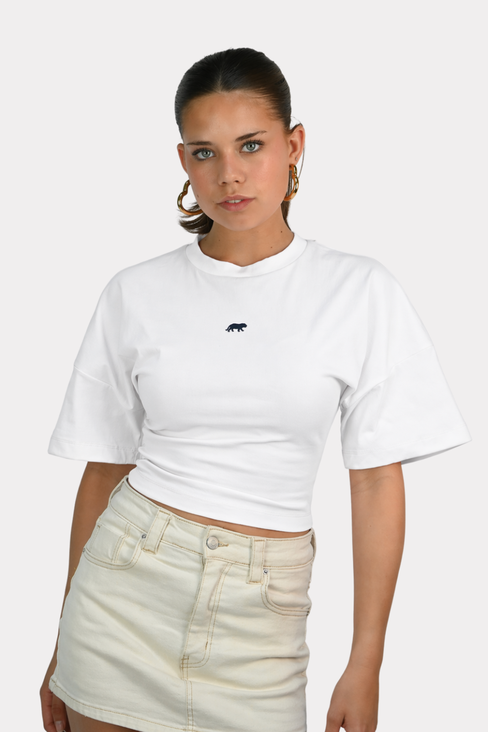 [photo_size]Roos is 1.70m lang en draagt maat S/M.