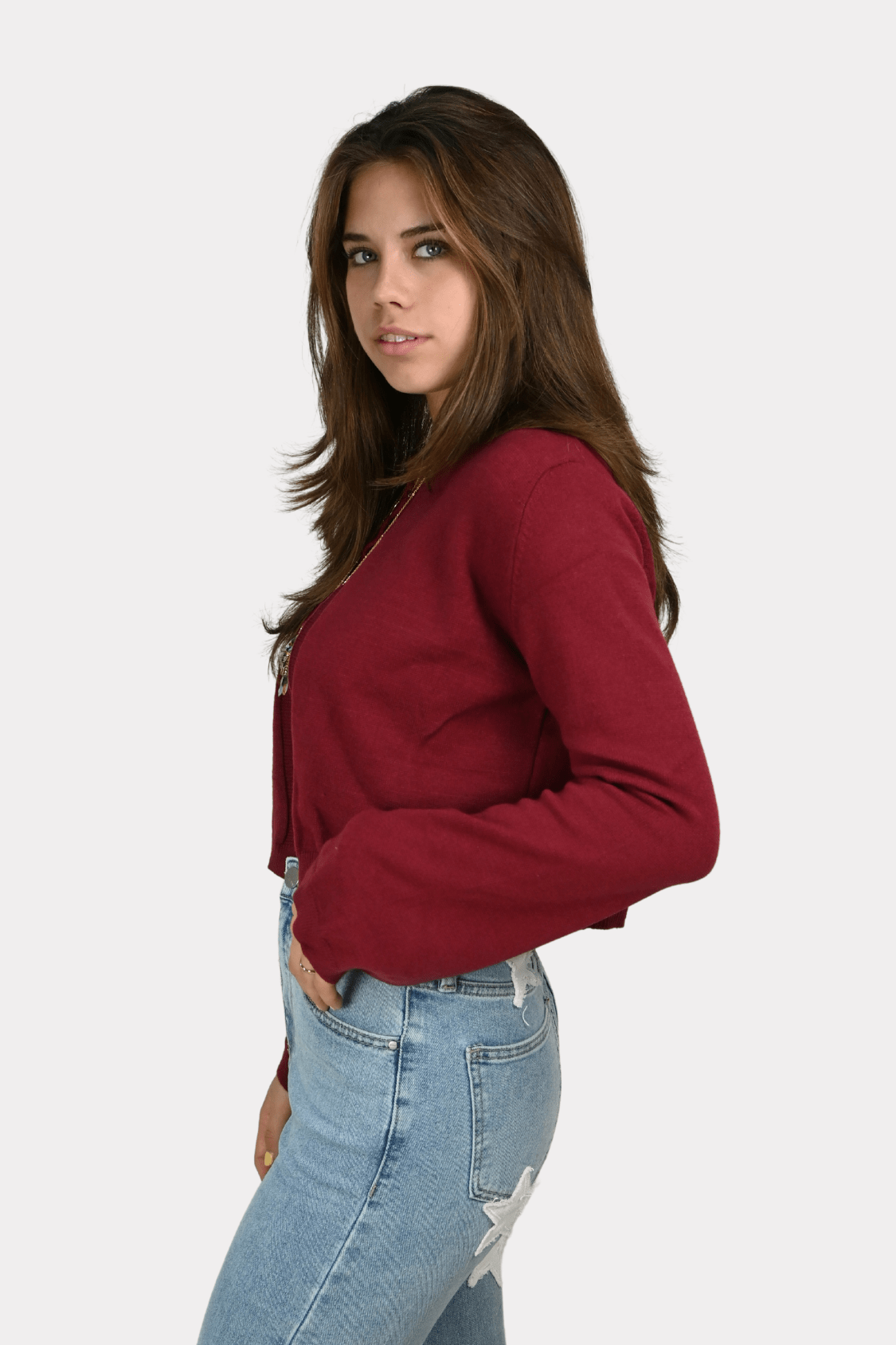 Sophie cardigan - bordeaux - 3