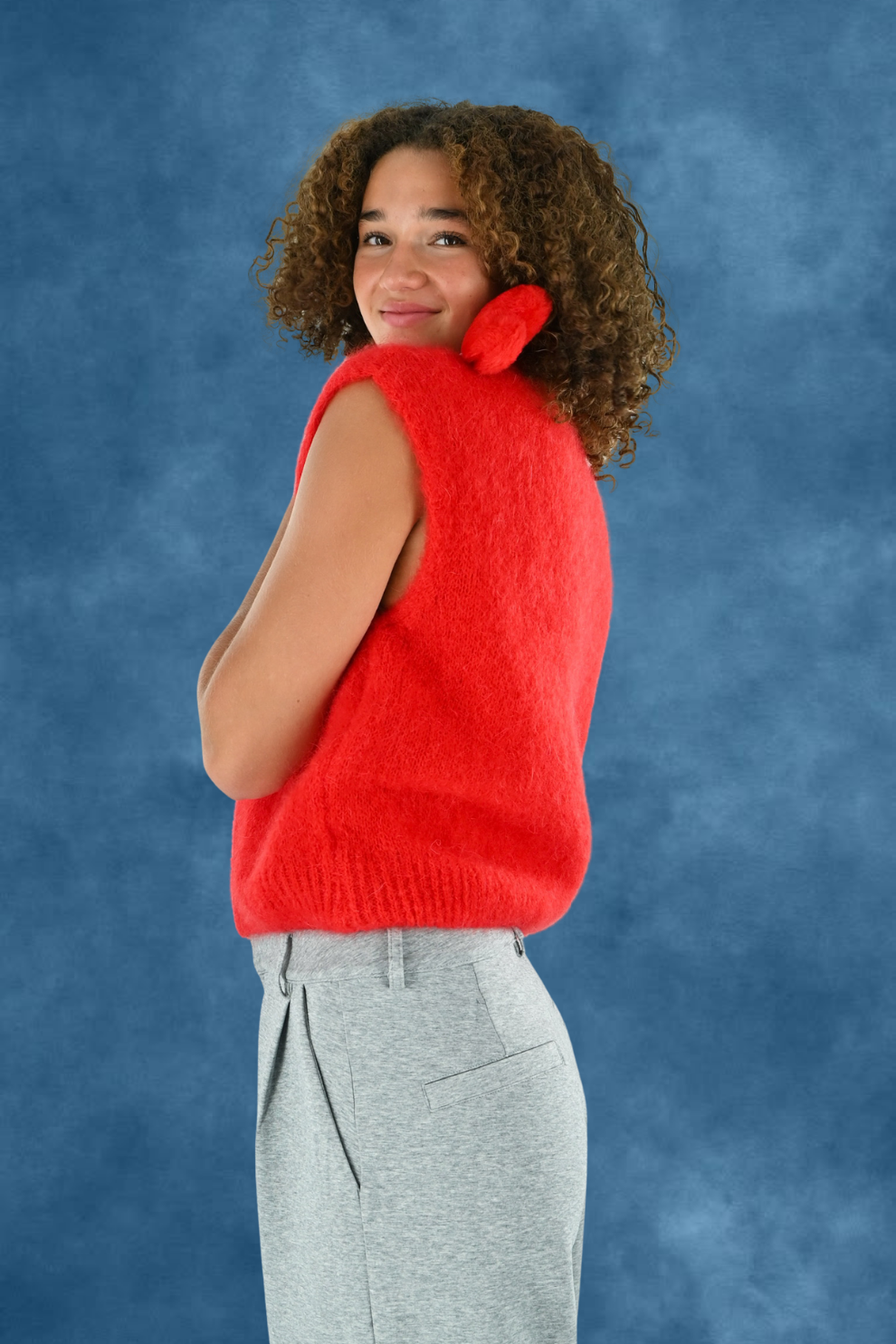 Super soft knit  - rood - Fashiontiger 2