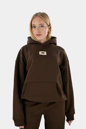 Tiger Stern Lounge-Hoodie - braun - Fashiontiger