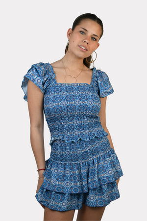 Tulum Skort blau