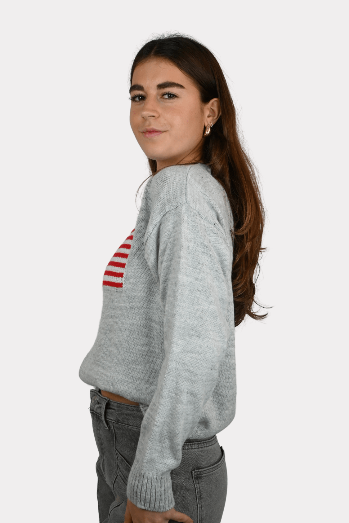 USA sweater - grijs - 3