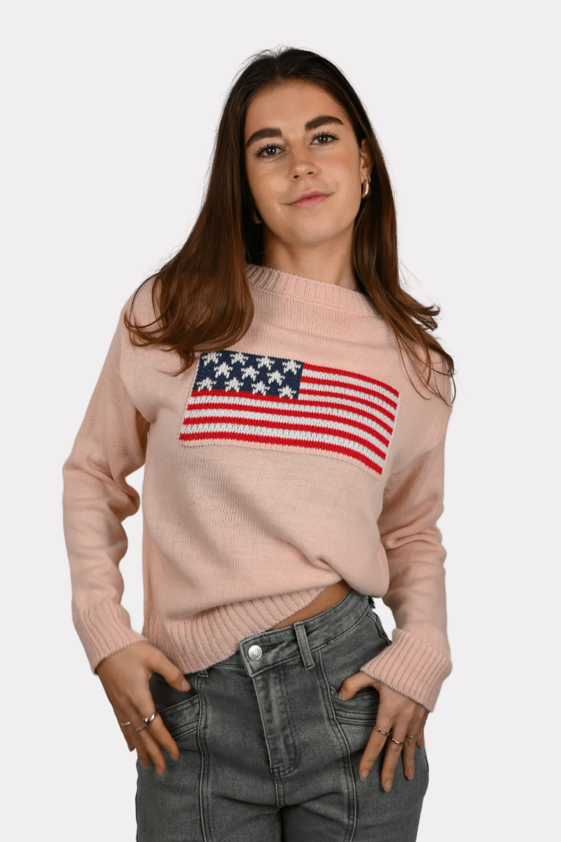 USA sweater - roze - 1