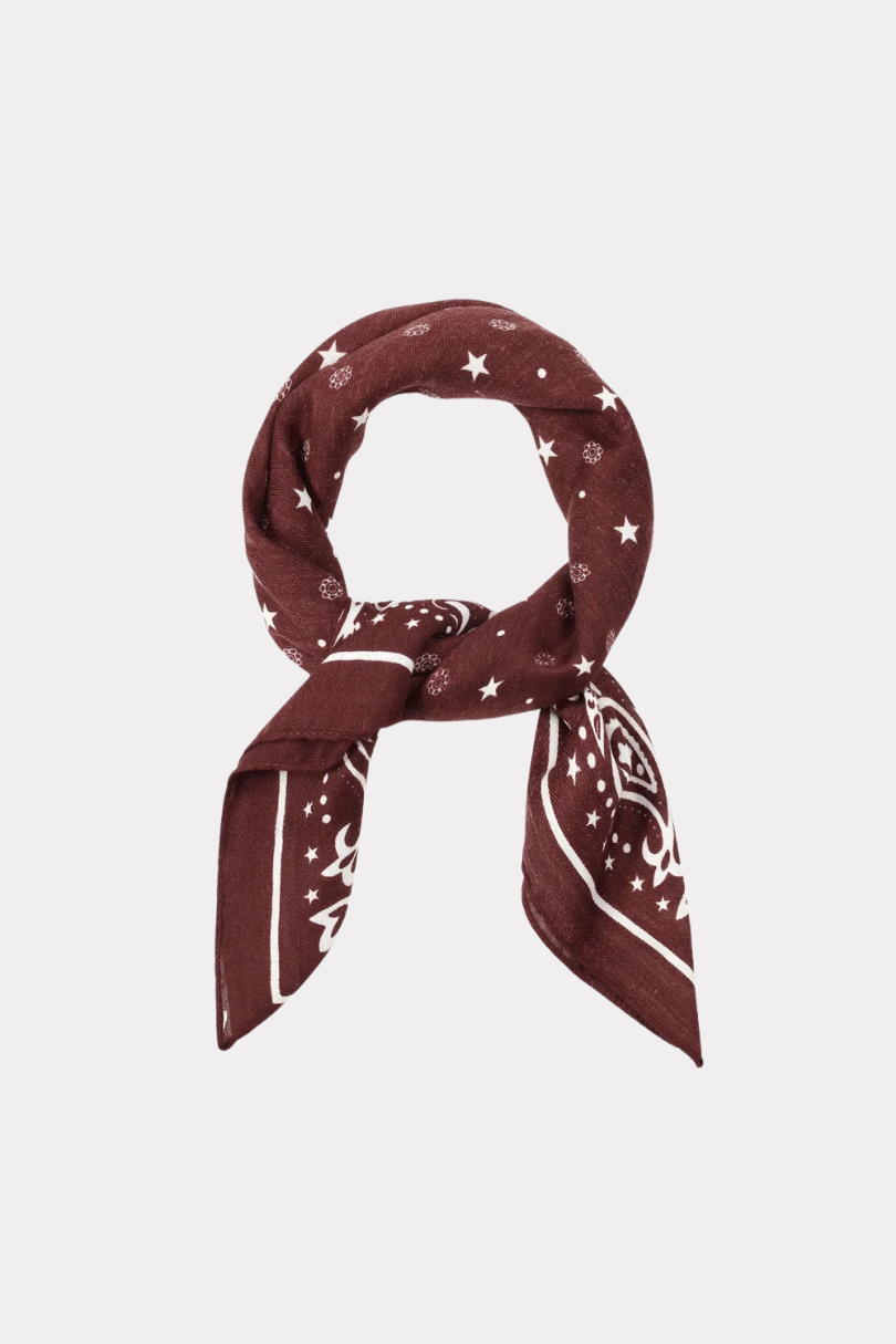 Velvet star scarf - bordeaux - Fashiontiger 2