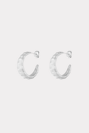 Wavy hoop earrings silver