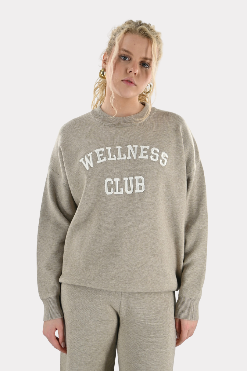 Wellness club knit - taupe - Fashiontiger 1