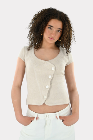 Wolly-Sommertop - Creme - Fashiontiger 6