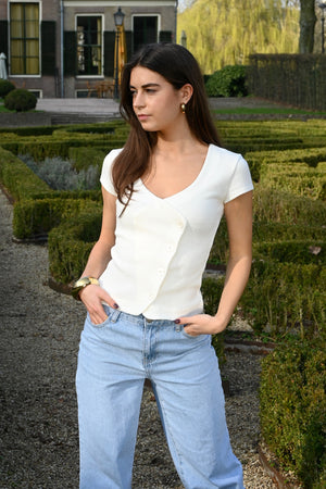 Wolly top d'été - blanc - Fashiontiger 5