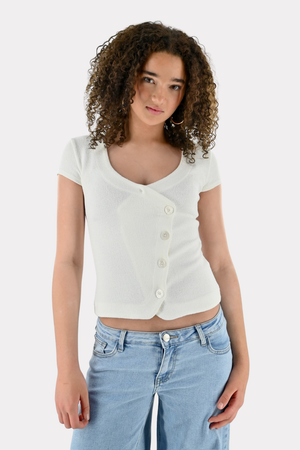 Top d'été Wolly - blanc - Fashiontiger 8