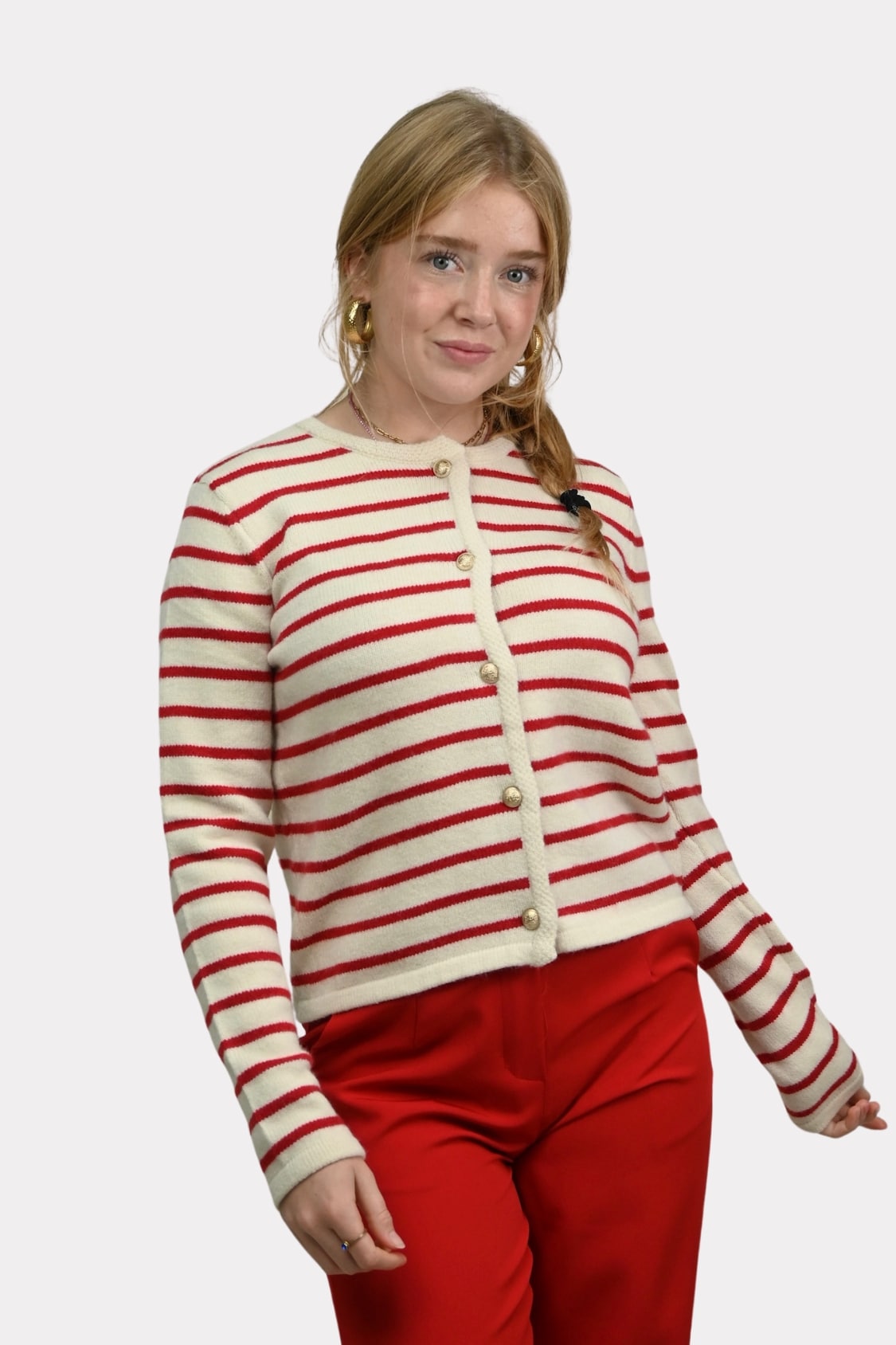 bodille-cardigan-striped-beige-rood-fashiontiger-2