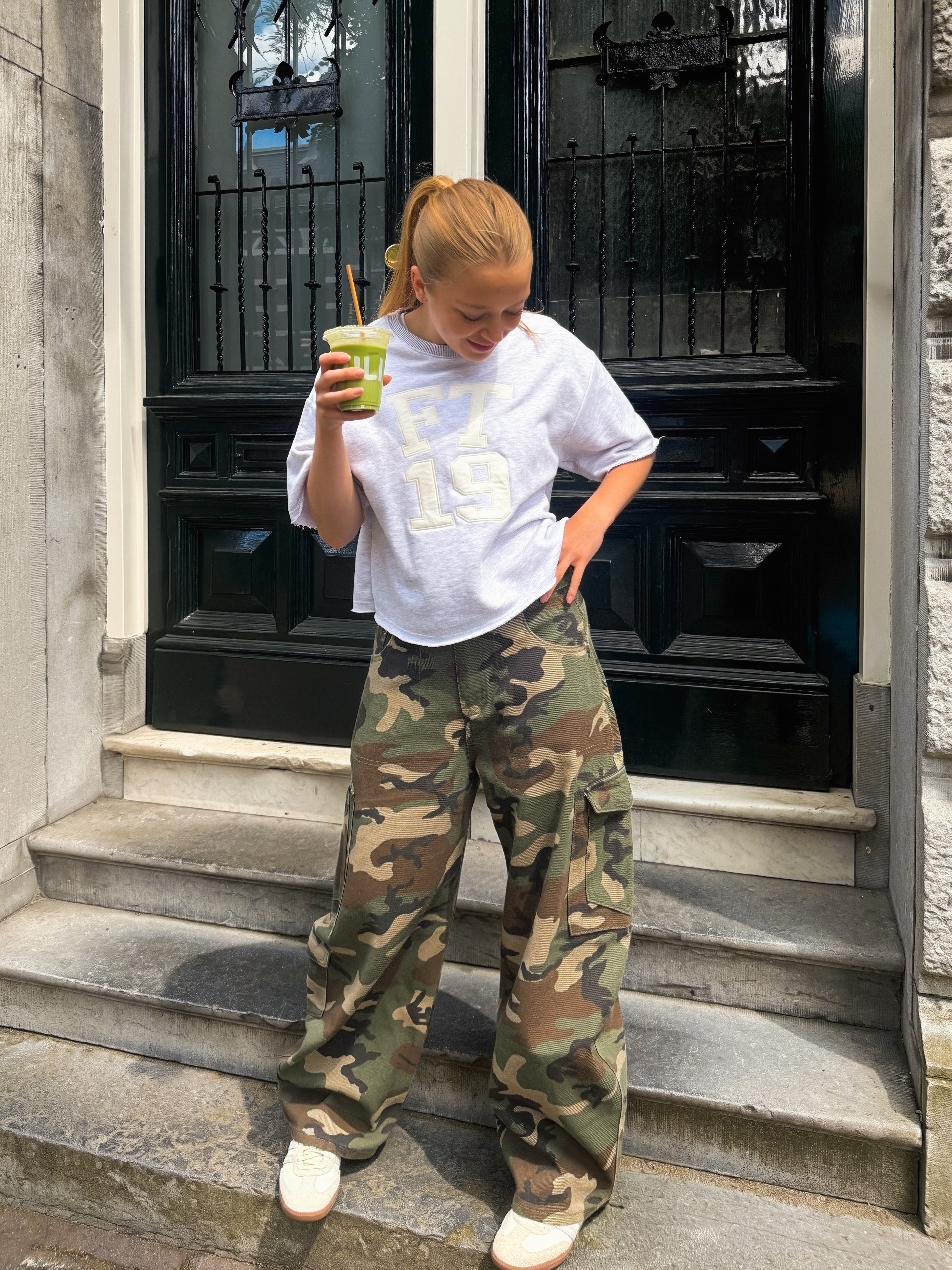 Camo jeans - groen