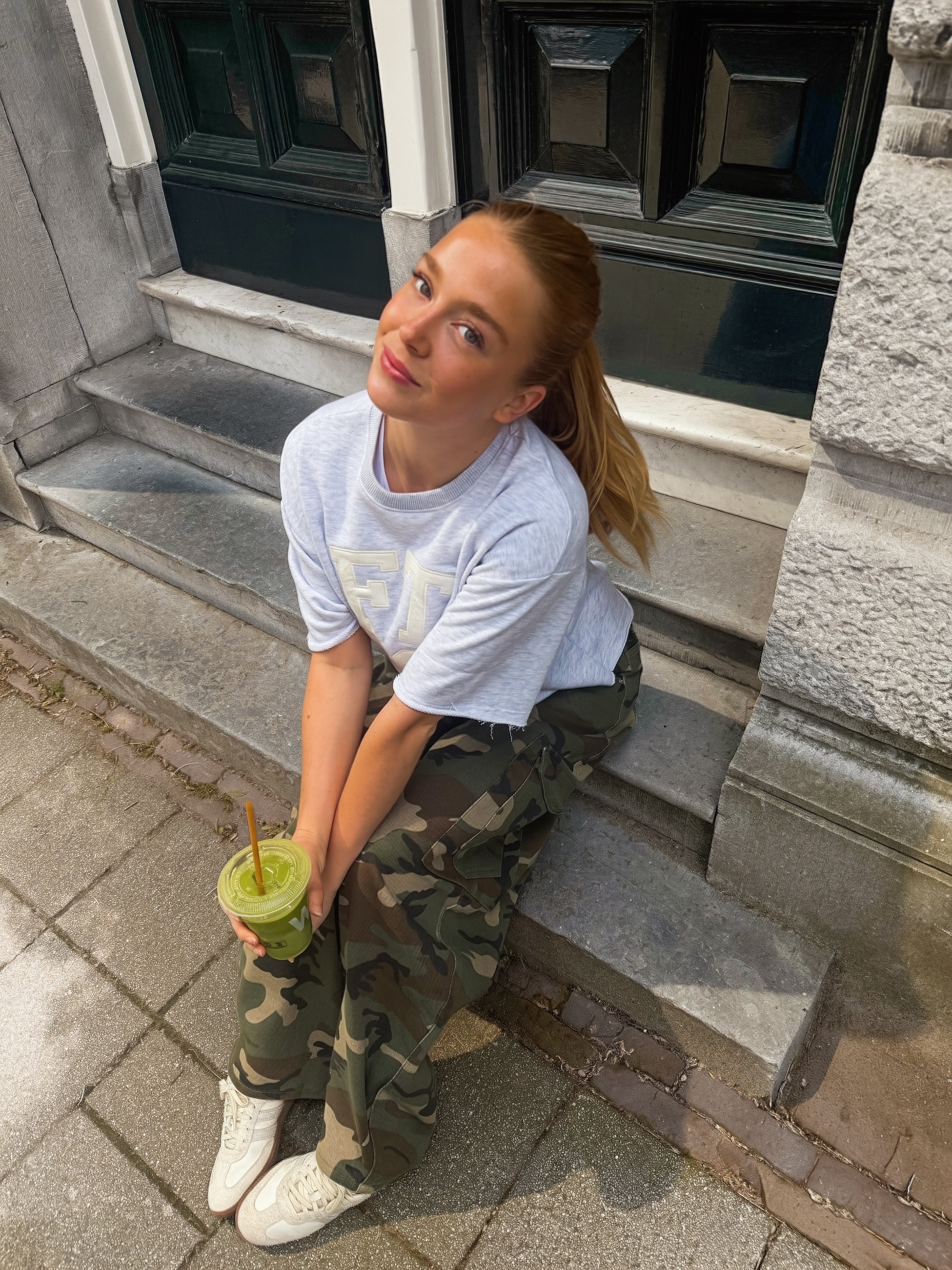 Camo jeans - groen