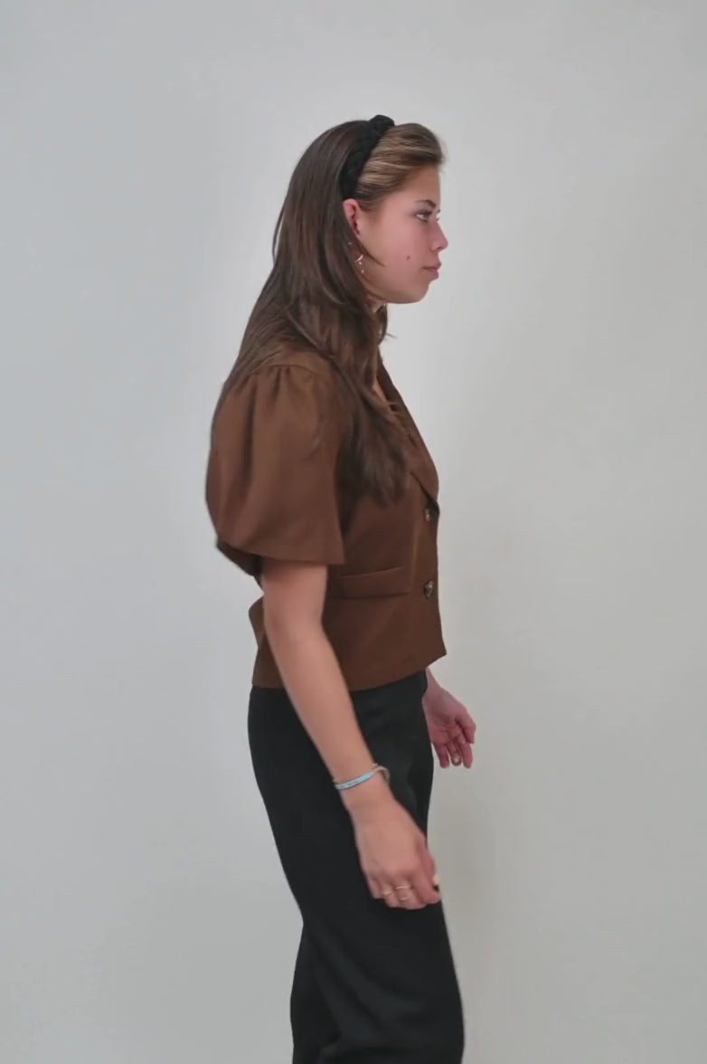 Load video: &lt;tc&gt;Jools blazer - chocolate brown&lt;/tc&gt;