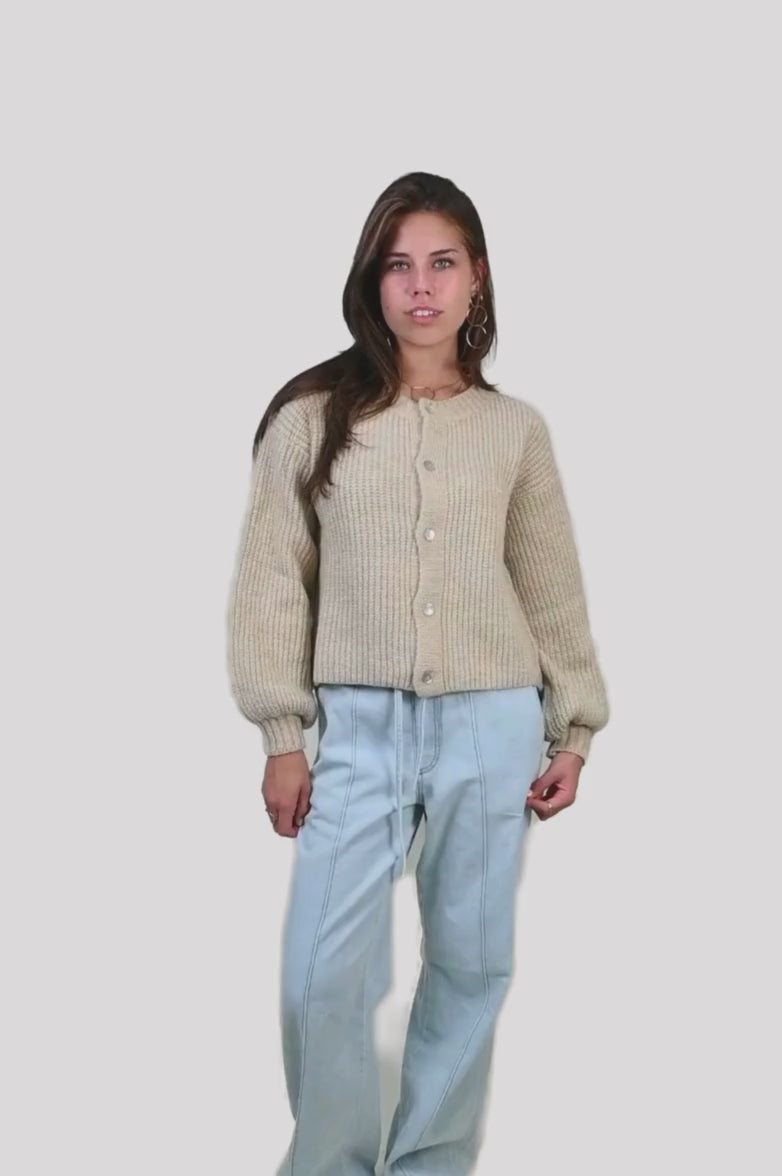 Video laden: Brooklyn cardigan - beige