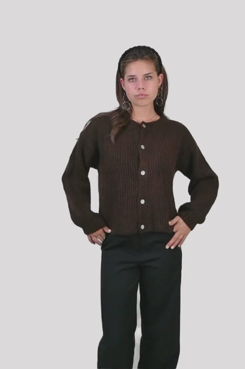 Load video: &lt;tc&gt;Brooklyn cardigan - brown&lt;/tc&gt;