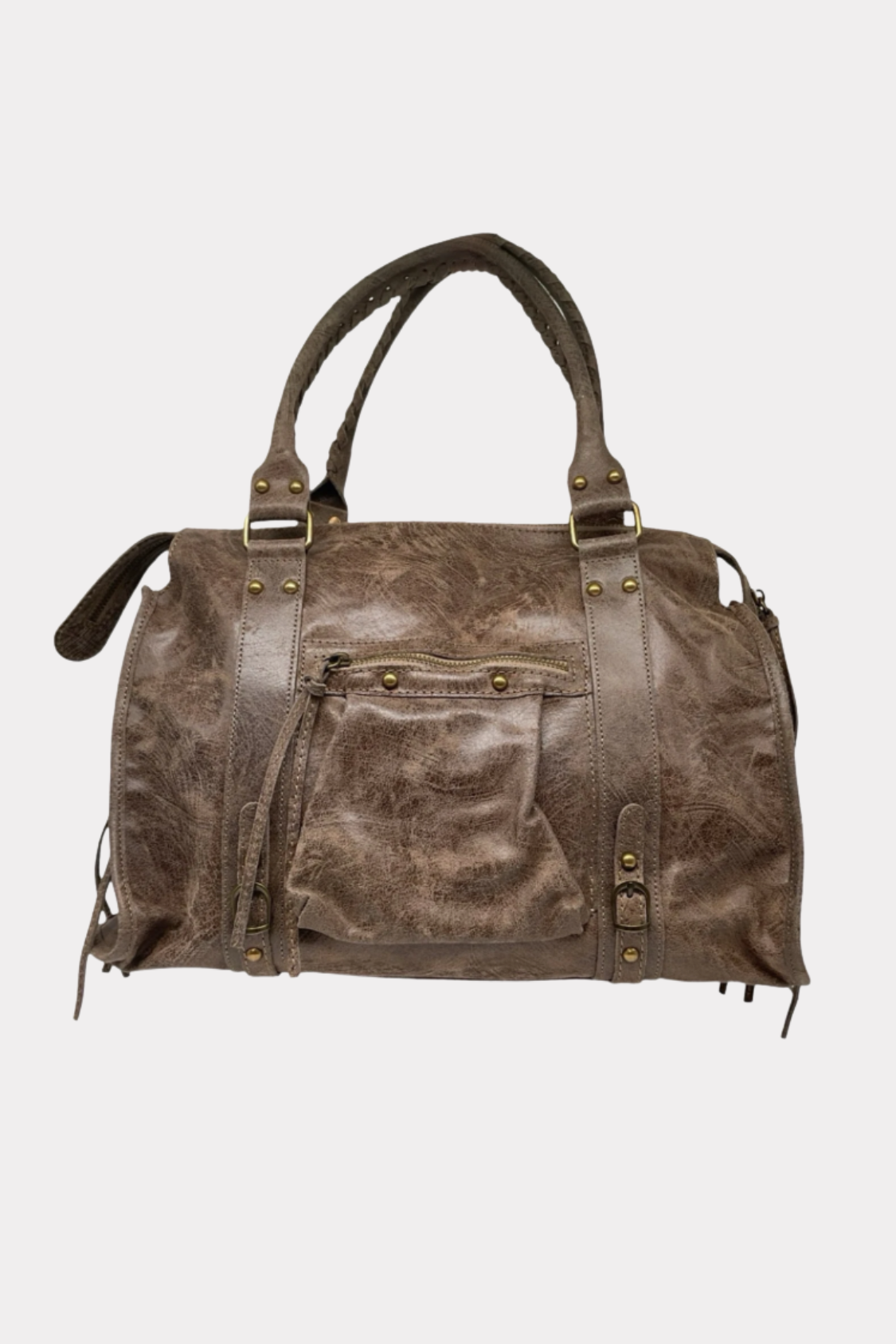 Vintage school bag - taupe